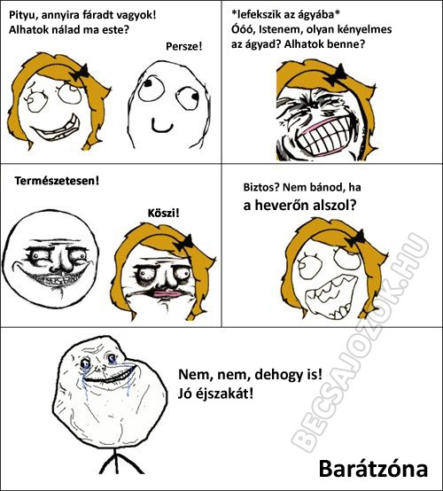 Barát-zóna: ágy